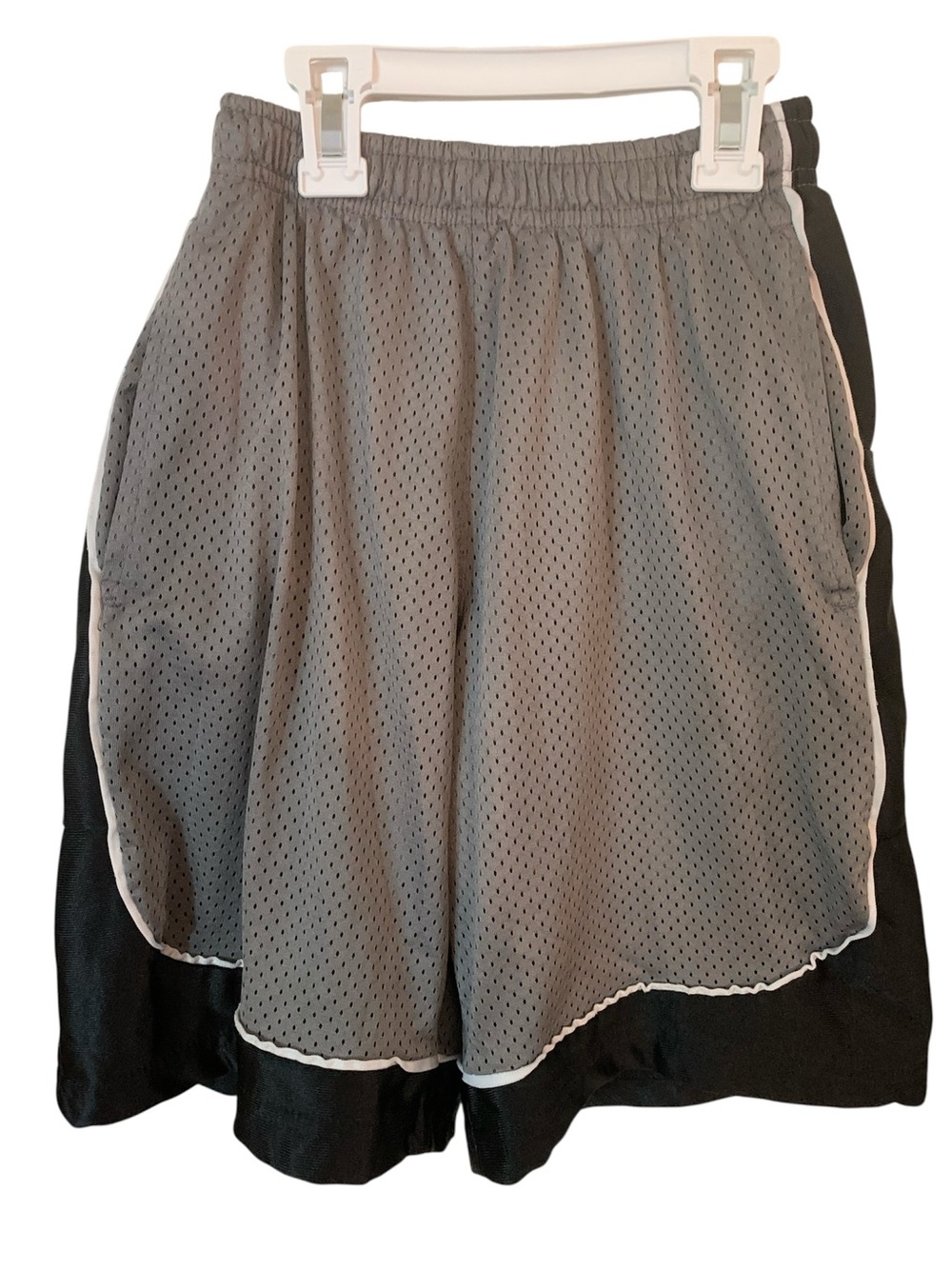 Aeroline Gray Mesh Layered Athletic Shorts for Kids